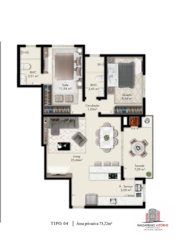 Apartamento, 2 quartos, 68 m² - Foto 5